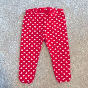 Carters Pull-On Pants - Red and White Heart- Size 12M